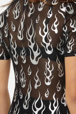 Women Dangerfield Blouses & Tops*Naked Flame Mesh Blouse