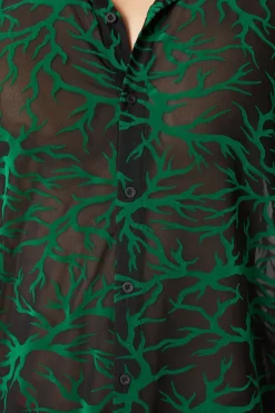 Men Dangerfield Shirts & Tees*Neglected Flocked Mesh Short Sleeve Shirt