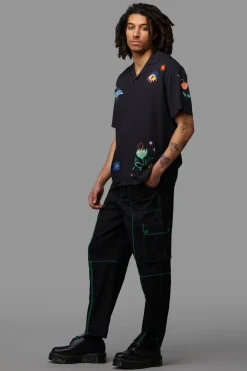 Men Black Friday Shirts & Tees*Night Garden Short Sleeve Shirt