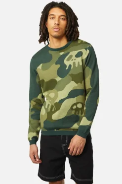 Men Dangerfield Jumpers & Knits*Nook Of The Garden Camo Knit Jumper