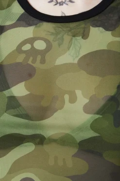 Women Dangerfield Blouses & Tops*Nook Of The Garden Camo Mesh Tank