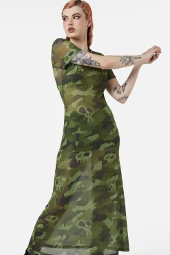 Women Dangerfield Dresses & Pinafores*Nook Of The Garden Camo Mesh Dress