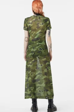 Women Dangerfield Dresses & Pinafores*Nook Of The Garden Camo Mesh Dress