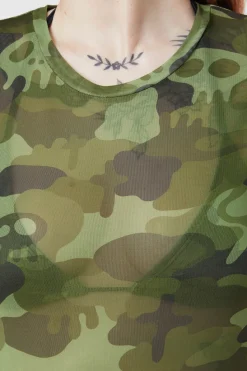 Women Dangerfield Dresses & Pinafores*Nook Of The Garden Camo Mesh Dress