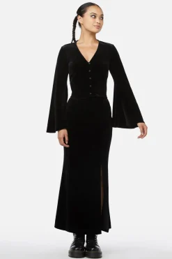 Women Black Friday Blouses & Tops*Obsidian Velvet Flare Top