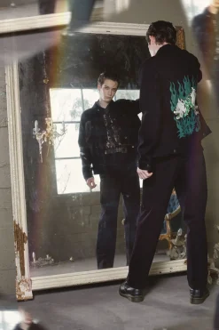 Men Dangerfield Coats & Jackets*On Guard Back Print Denim Jacket