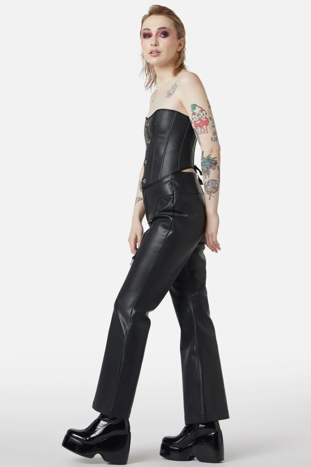 Women Dangerfield Blouses & Tops*Ornate Metal Pu Corset