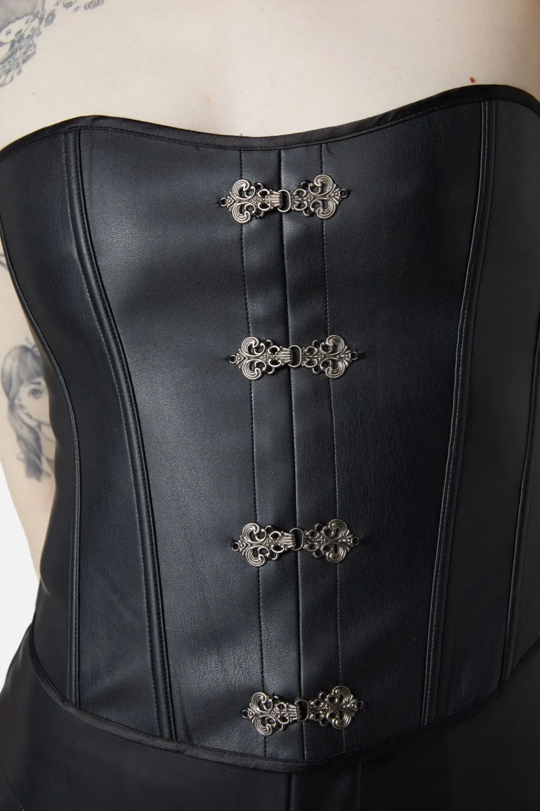 Women Dangerfield Blouses & Tops*Ornate Metal Pu Corset