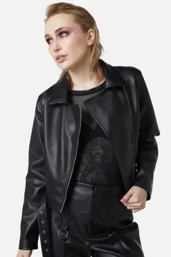 Women Dangerfield Jackets & Coats*Ornate Metal Pu Jacket