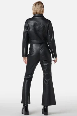 Women Dangerfield Jackets & Coats*Ornate Metal Pu Jacket