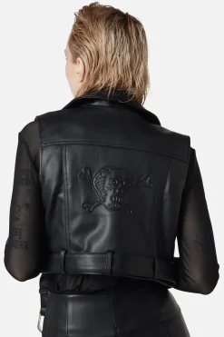 Women Dangerfield Blouses & Tops*Ornate Metal Pu Vest