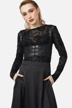Women Dangerfield Blouses & Tops*Ornate Pu Underbust Top
