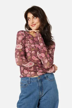 Women Princess Highway Blouses & Tops*Paisley Mesh Top