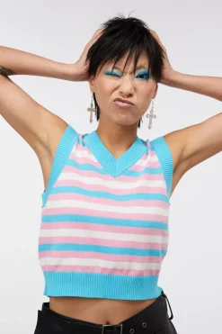 Women Dangerfield Knitwear & Cardis*Pastel Stripe Vest