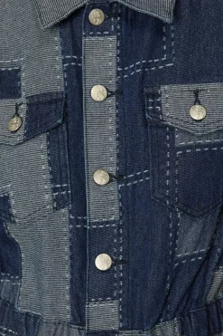 Women Black Friday Pants & Jumpsuits*Patchwork Denim Boilersuit