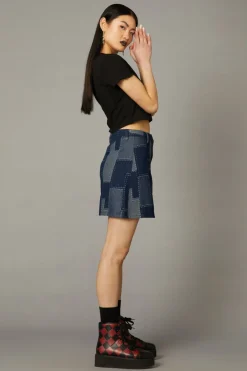 Women Black Friday Skirts & Skorts*Patchwork Denim Skirt