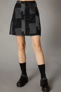 Women Black Friday Skirts & Skorts*Patchwork Denim Skirt