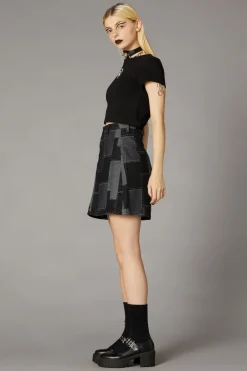 Women Black Friday Skirts & Skorts*Patchwork Denim Skirt