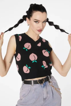 Women Dangerfield Knitwear & Cardis*Peach Cotton Knit Vest