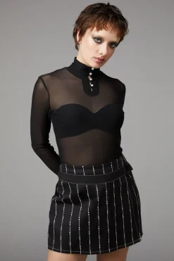 Women Black Friday Blouses & Tops*Pearly Button Top