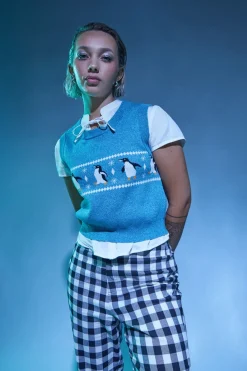 Women Dangerfield Knitwear & Cardis*Penguin Argyle Vest