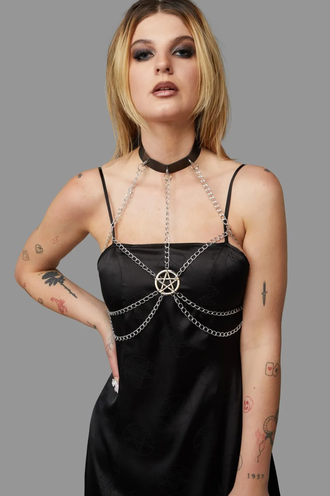 Accessories Black Friday Belts & Harnesses*Pentagram Chain Bra Harness