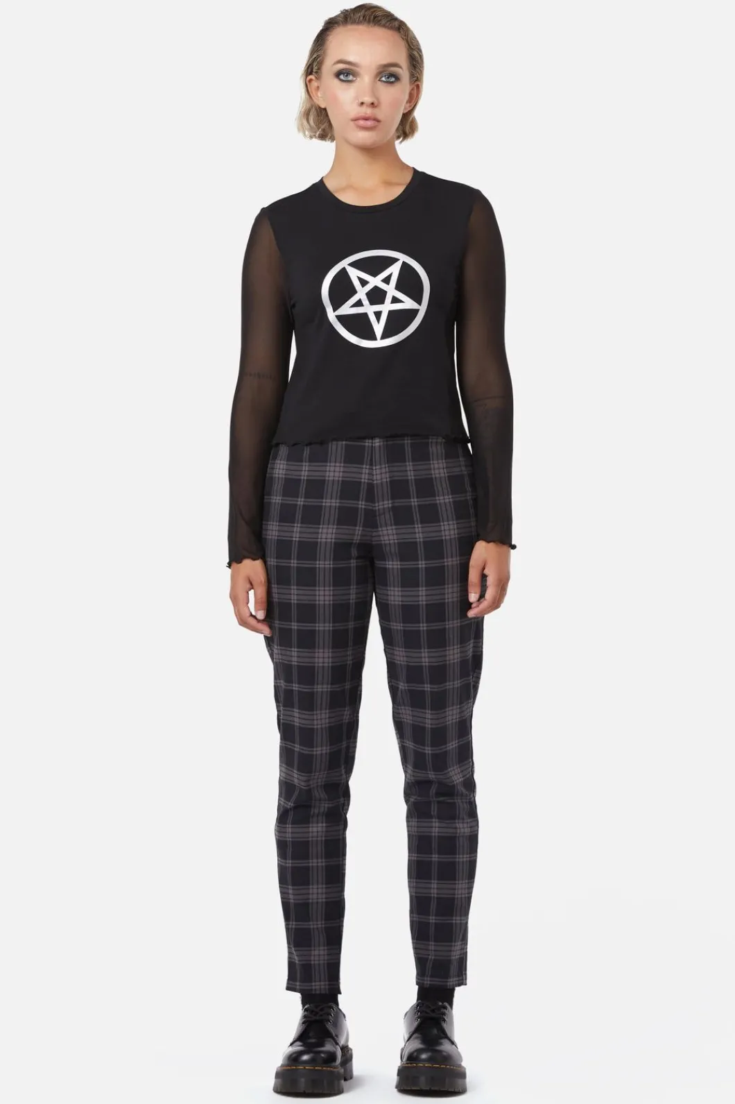 Women Dangerfield Blouses & Tops*Pentagram Contrast Mesh Top