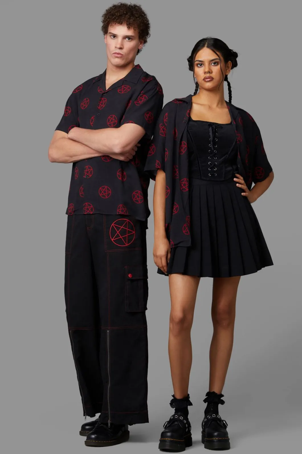 Men Black Friday Shirts & Tees*Pentagram Short Sleeve Shirt