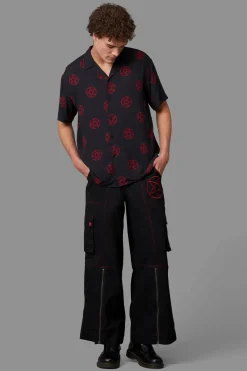 Men Black Friday Shirts & Tees*Pentagram Short Sleeve Shirt