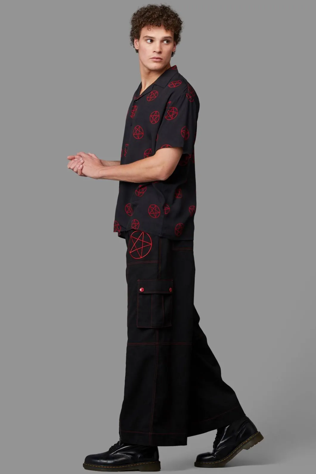 Men Black Friday Shirts & Tees*Pentagram Short Sleeve Shirt