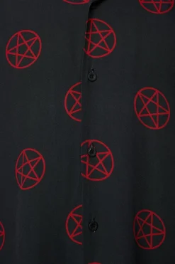 Men Black Friday Shirts & Tees*Pentagram Short Sleeve Shirt