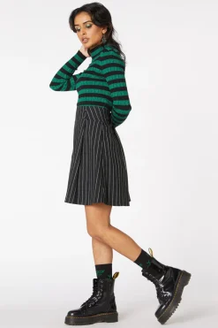 Women Dangerfield Skirts & Skorts*Pin Stripe Pleat Mini Skirt
