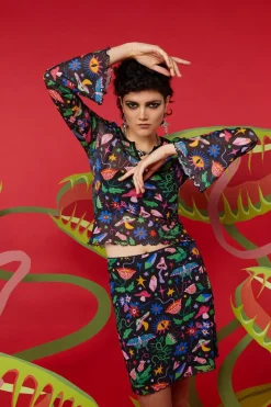 Women Black Friday Blouses & Tops*Plantistry Mesh Top