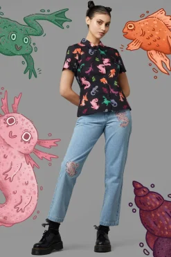 Women Black Friday Blouses & Tops*Pond Life Blouse