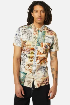 Men Dangerfield Shirts & Tees*Prehistoric Dino Tile Printed Shirt