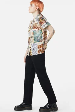 Women Dangerfield Blouses & Tops*Prehistoric Dino Tile Print Blouse