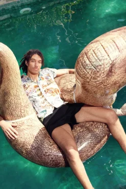 Women Dangerfield Blouses & Tops*Prehistoric Dino Tile Print Blouse