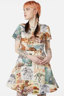 Women Dangerfield Dresses & Pinafores*Prehistoric Dino Tile Print Dress