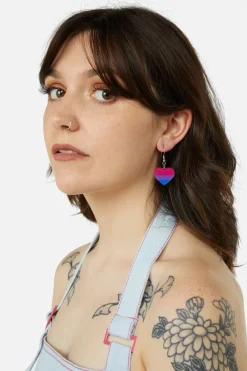 Accessories Dangerfield Jewellery*Pride Heart Earrings Bisexual
