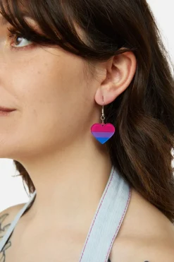 Accessories Dangerfield Jewellery*Pride Heart Earrings Bisexual