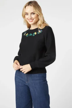 Women Princess Highway Knitwear & Cardis*Protea Embroidered Jumper