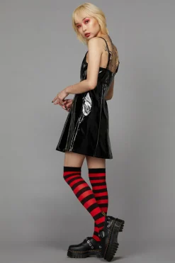 Women Black Friday Dresses & Pinafores*Pu Contrast Panel Dress