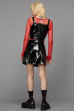 Women Black Friday Skirts & Skorts*Pu Contrast Panel Skort