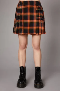 Women Black Friday Skirts & Skorts*Pumpkin Tartan Skirt