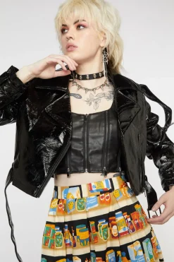 Women Dangerfield Jackets & Coats*Punk Cropped Vinyl Jacket