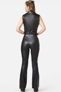 Women Dangerfield Jackets & Coats*Punk Eyelet Pu Belted Vest