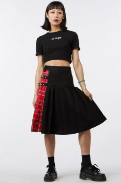 Men Black Friday Pants & Shorts*Punk Red Tartan Unisex Skirt