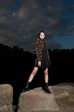 Women Black Friday Dresses & Pinafores*Punk Trim Pinafore