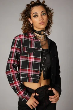 Women Black Friday Jackets & Coats*Punk Valentine Tartan Jacket