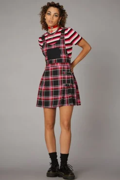 Women Black Friday Dresses & Pinafores*Punk Valentine Tartan Pinafore